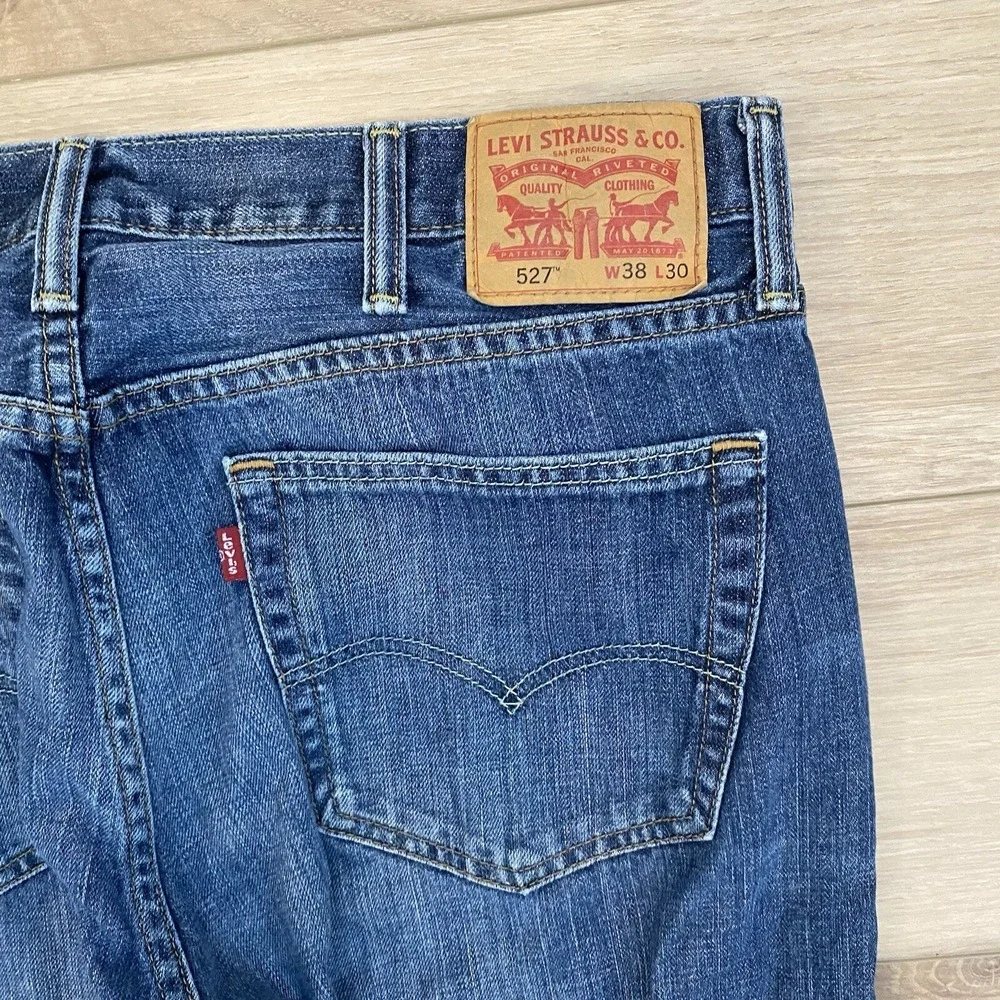 Levis 527 Bootcut Jeans Adult Size 36x27 Blue Western Cowboy Rancher Denim Pants